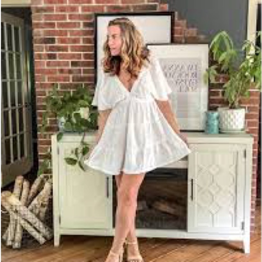 Aerie Flutter Sleeve Dress